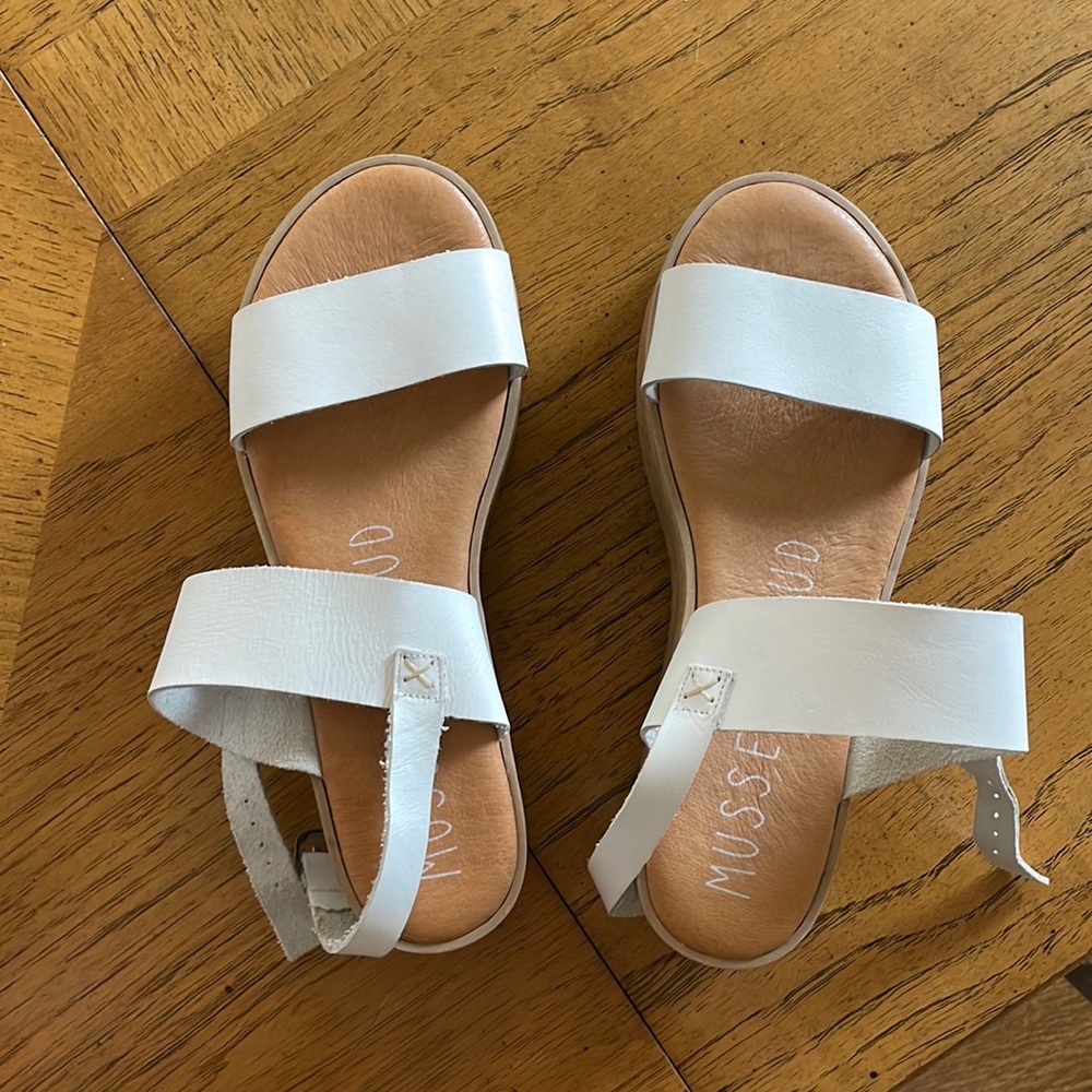 Anthropologie musse and cloud platform slingback slide sandals 10